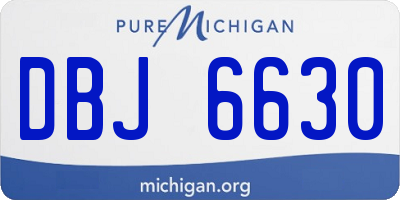 MI license plate DBJ6630