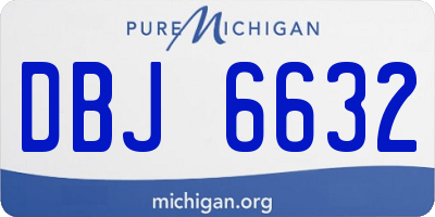 MI license plate DBJ6632