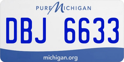 MI license plate DBJ6633