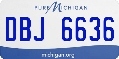 MI license plate DBJ6636