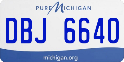 MI license plate DBJ6640