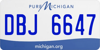 MI license plate DBJ6647