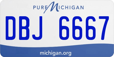MI license plate DBJ6667
