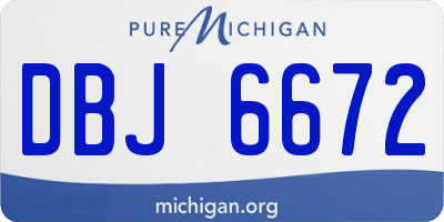 MI license plate DBJ6672