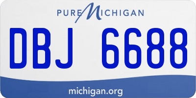 MI license plate DBJ6688