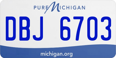 MI license plate DBJ6703