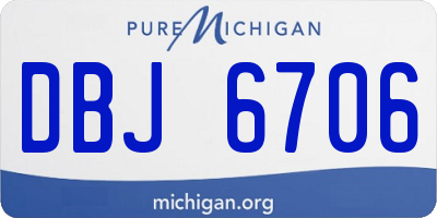 MI license plate DBJ6706