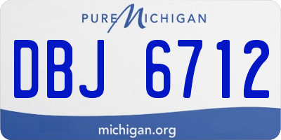 MI license plate DBJ6712