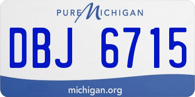 MI license plate DBJ6715