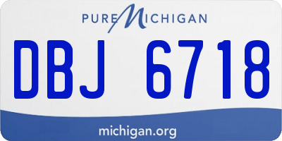 MI license plate DBJ6718