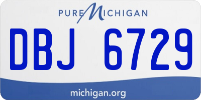 MI license plate DBJ6729