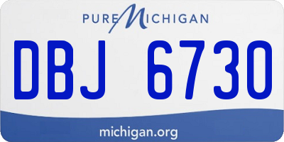 MI license plate DBJ6730