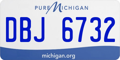 MI license plate DBJ6732