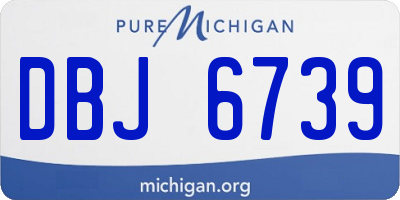 MI license plate DBJ6739