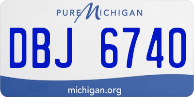 MI license plate DBJ6740