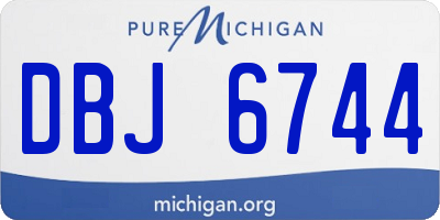 MI license plate DBJ6744