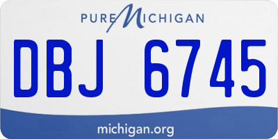 MI license plate DBJ6745