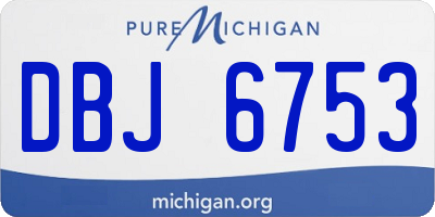 MI license plate DBJ6753