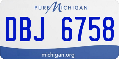 MI license plate DBJ6758