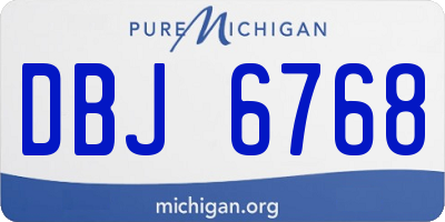 MI license plate DBJ6768
