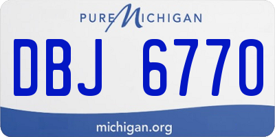MI license plate DBJ6770