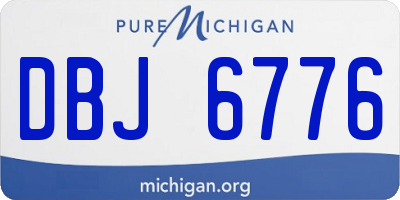 MI license plate DBJ6776
