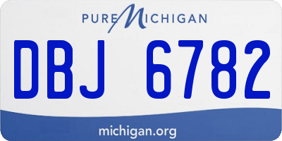 MI license plate DBJ6782