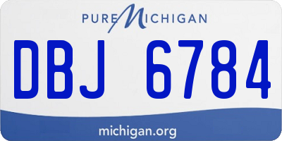 MI license plate DBJ6784