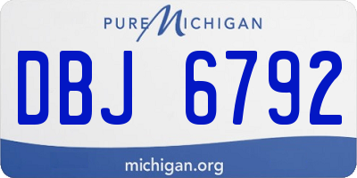 MI license plate DBJ6792