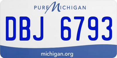 MI license plate DBJ6793