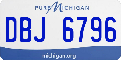 MI license plate DBJ6796