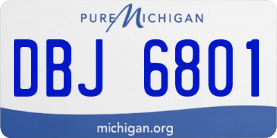 MI license plate DBJ6801