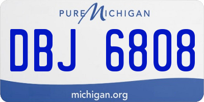 MI license plate DBJ6808