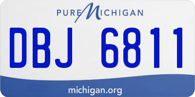MI license plate DBJ6811
