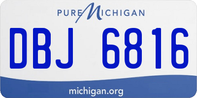 MI license plate DBJ6816