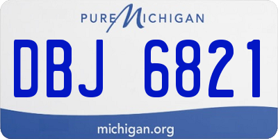 MI license plate DBJ6821