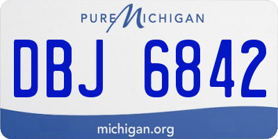 MI license plate DBJ6842