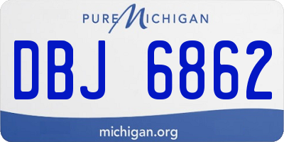 MI license plate DBJ6862