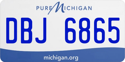 MI license plate DBJ6865