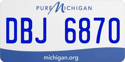 MI license plate DBJ6870