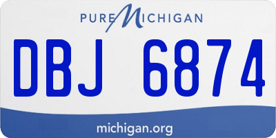 MI license plate DBJ6874
