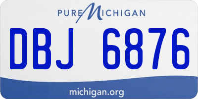 MI license plate DBJ6876