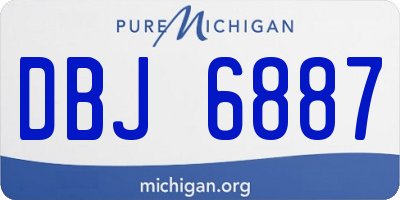 MI license plate DBJ6887