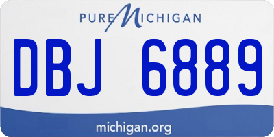 MI license plate DBJ6889