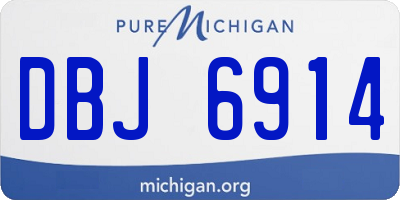 MI license plate DBJ6914
