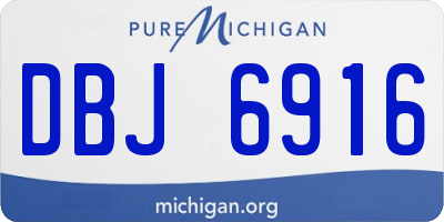 MI license plate DBJ6916