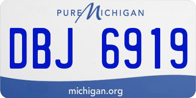 MI license plate DBJ6919