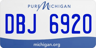 MI license plate DBJ6920