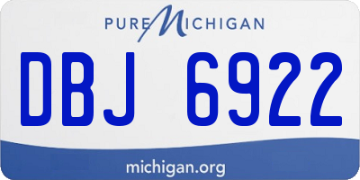 MI license plate DBJ6922