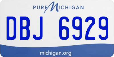 MI license plate DBJ6929